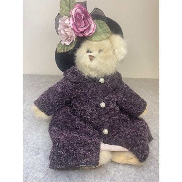 Boyds Bears Other - Boyd's Bearington 'Bridgette' Bear Purple Coat Velvet Dress 2002,2003**RETIRED
